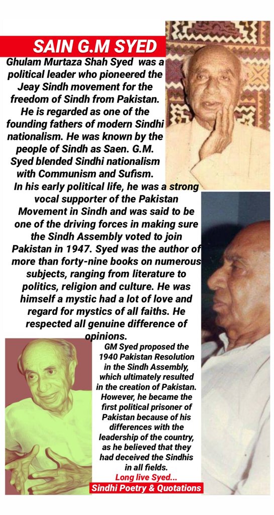 SindhiSPQ's tweet photo. #TributeToSainGMSyed #SainGMSyed_SPQ #25April #GMSyed 
.
#SPQ https://t.co/Wtaa5gPGNl