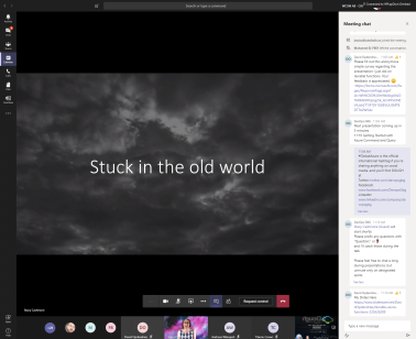 DevopsGbg's tweet photo. Now live on our "local" virtual #GlobalAzure event  @Stacy_Cash taking us out of the old world into a new modern #Azure cloud one! https://t.co/2rB3gpC3Km