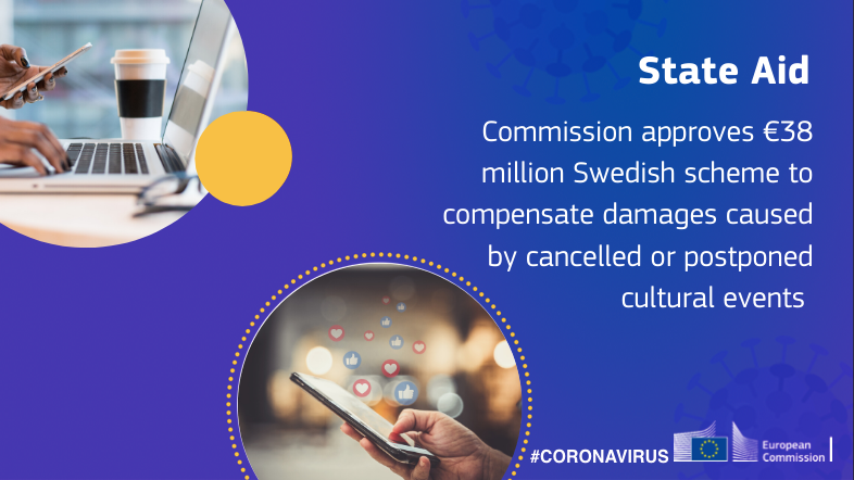 europe_creative's tweet photo. Good news: this week @EU_Commission approved a €38M scheme compensating companies that had to cancel or postpone cultural events following the #coronavirus outbreak. DYK? Culture is 1 of 5 hard-hit sectors prioritised in new 🇪🇺state aid scheme.
https://t.co/06gsOQxLAQ https://t.co/D9PIHsCKXo