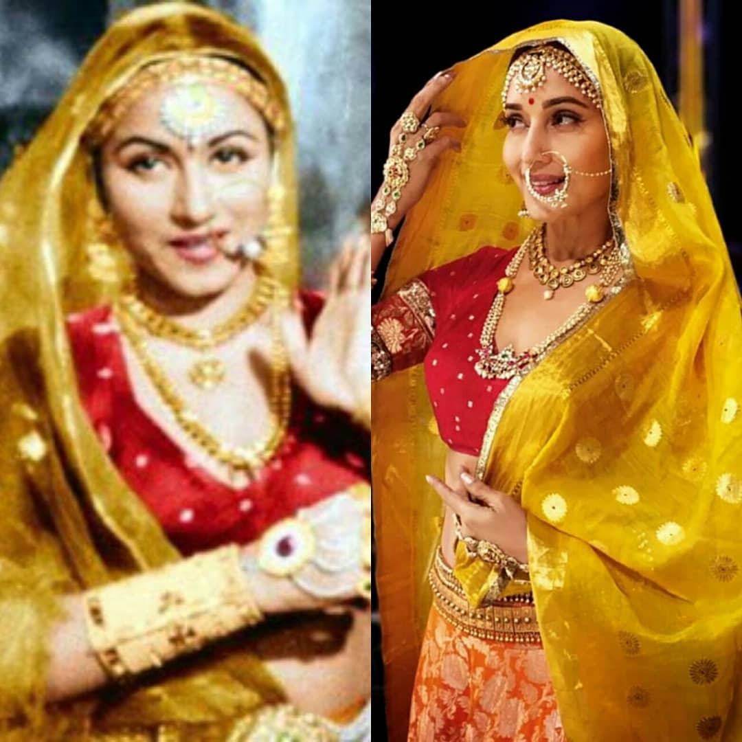 Two legendary Indian beauties  A THREAD  #MadhuriDixit   #Madhubala 