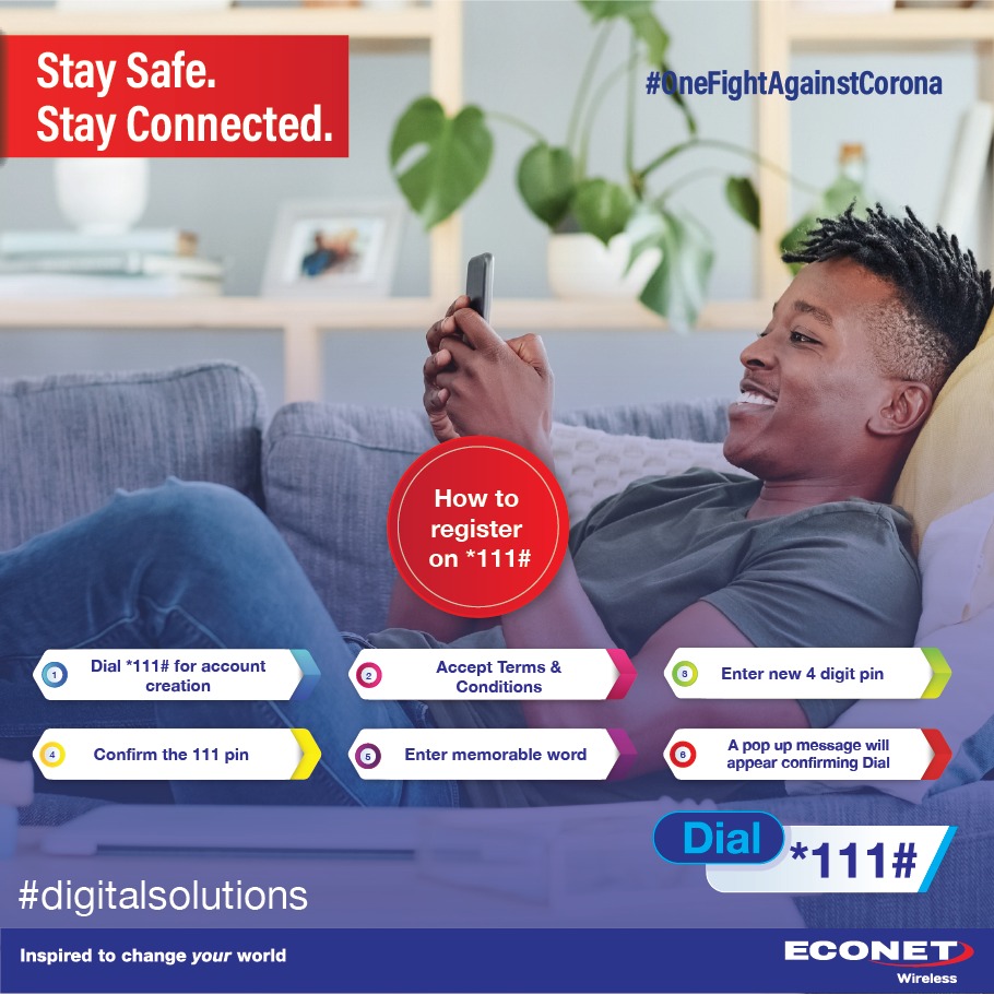 cart_baines's tweet photo. You want to transfer airtime, verify your SIM registration details and/or want your PUK, why not go ahead &amp; register on *111#
#digitalsolutions Self-service on the go!
Stay Safe, Stay Connected!
#OneFightAgainstCorona  @263Chat @loadedjiant @PerpetuaN @Nomusanomis @Techzim https://t.co/0cO1XxpTty