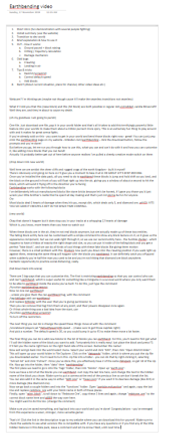 scripting is lengthy work