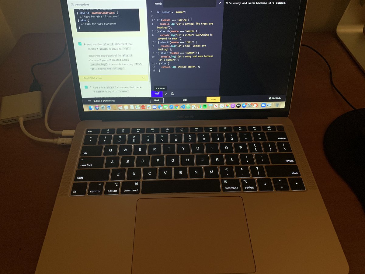 ashlebug's tweet photo. Day 19 of #The100DayProject - #Javascript Conditional Statements challenges are complete, for now! ๐
What a journey itโs been, and tomorrow Iโll be starting Functions ๐
#100DaysOfCode #codingnewb #IGotThis https://t.co/ZUUK7GayDh