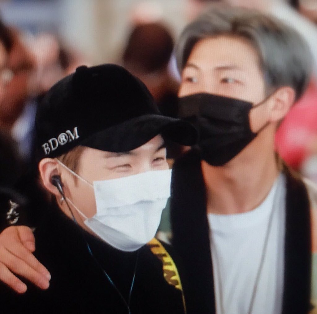 the smile he had when he got back to korea after attending 