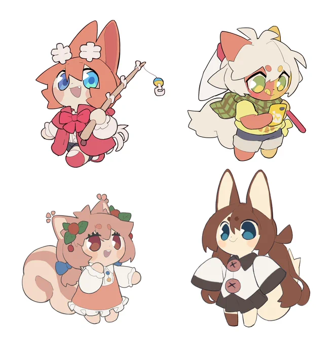 My friends &amp; I in the Animal Crossing style 
