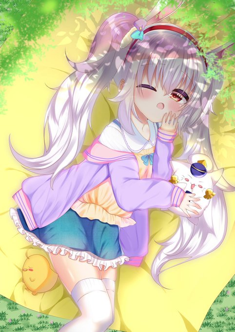 ピクニックでおねんねしちゃうラフィーちゃん 