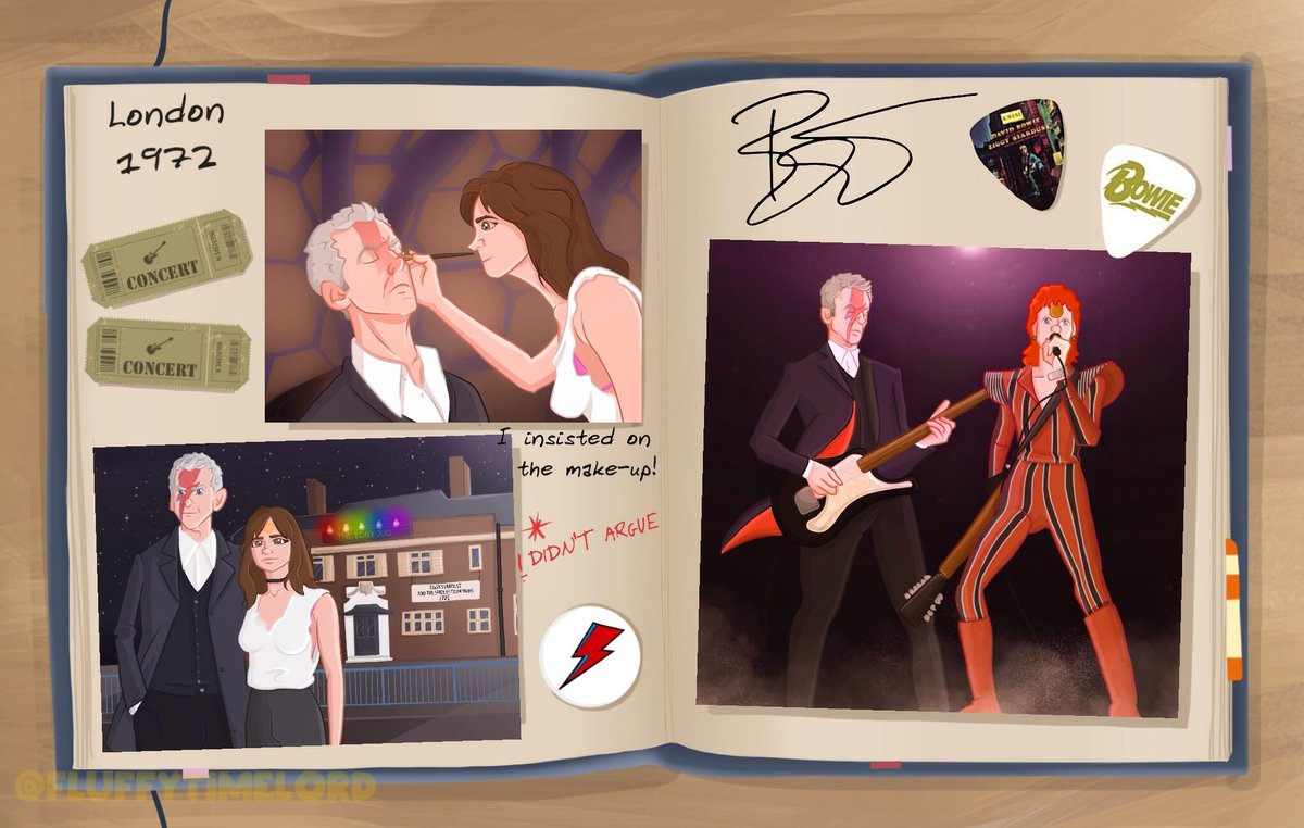london, 1972 -off to see ziggy stardust & the spiders from mars, LIVE  #DoctorWho  #PeterCapaldi  #JennaColeman  #ClaraOswald  #DavidBowie  #Art