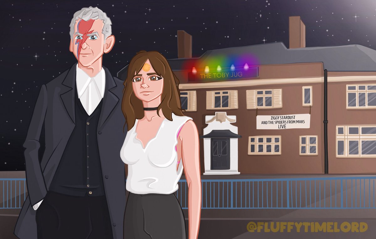 london, 1972 -off to see ziggy stardust & the spiders from mars, LIVE  #DoctorWho  #PeterCapaldi  #JennaColeman  #ClaraOswald  #DavidBowie  #Art