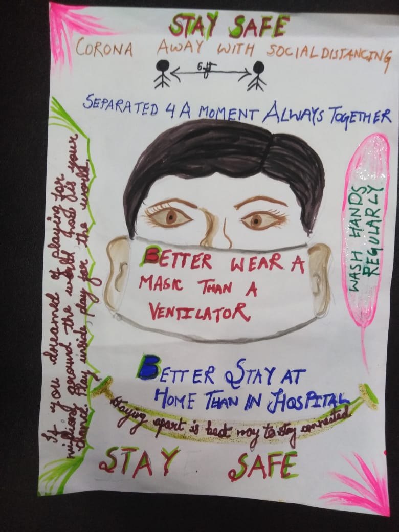 OmOnWeb's tweet photo. COVID poster Challenge:

Stay Safe: Covid-19

Student - Archit Singh
Mother - Shalini Singh
School - DPS Noida
Class - 2 'F', Roll No.  23 https://t.co/DJPHAJW7lT