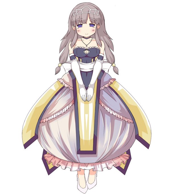 病弱なニーナ姫様立ち絵
ティアラは後でもうちょっと描きこむかも
描いてて結構気に入ったので出番増やしてあげたい 