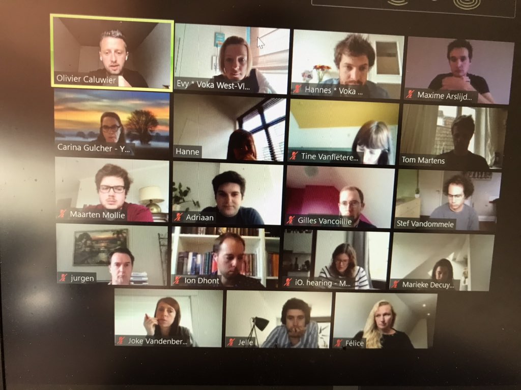 Corona of niet, de opstart van onze 18e #Bryo StartUp groep is een feit! We hebben er net een heus online escape room-game op zitten (met dank aan Bryo-bedrijf LUDO) en momenteel deelt Olivier van <a href="/_five_am/">FIVE AM</a> zijn ondernemerservaringen (🙏) . Bryo rocks 💪 Forever! <a href="/VokaWVL/">Voka West-Vlaanderen</a>