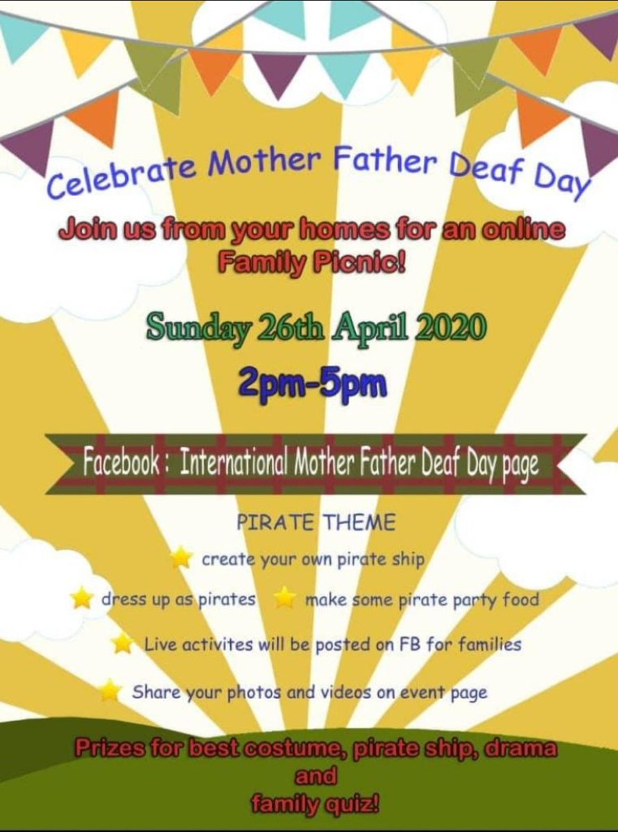 IrishDeafSoc's tweet photo. Tomorrow 26th April 2020 - Celebrating International Mother Father Deaf Day #CODA #ChildrenOfDeafAdults #CODAInternational #MotherFatherDeaf https://t.co/4De2gzSplC