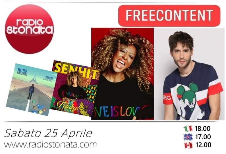 glitterbeamit's tweet photo. Buon #25aprile Stonati! Oggi ALLE 18 vi teniamo compagnia con una puntata speciale di #freeCONTEnt🎧. Chiacchiereremo con @senhitofficial e Matteo Faustini di #Eurovision, #Sanremo2020, nuovi singoli, quarantena & #FreakyDance. Vi aspettiamo qui >>> 📻 https://t.co/foWPcMN823 https://t.co/uohlznd2A5