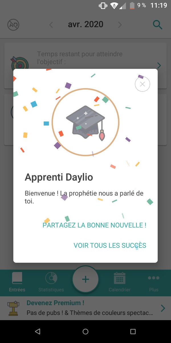 Ce que j& #39;aime bien dans cette application et ce qui l& #39;a démarque des autres du me type, c& #39;est la présence de trophées au fil de votre utilisation, il y a même des trophées secret et je trouve ça plutôt ludique.