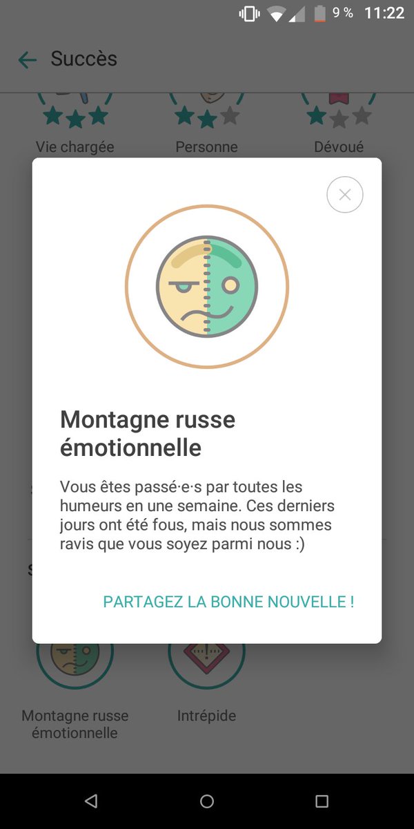 Ce que j& #39;aime bien dans cette application et ce qui l& #39;a démarque des autres du me type, c& #39;est la présence de trophées au fil de votre utilisation, il y a même des trophées secret et je trouve ça plutôt ludique.