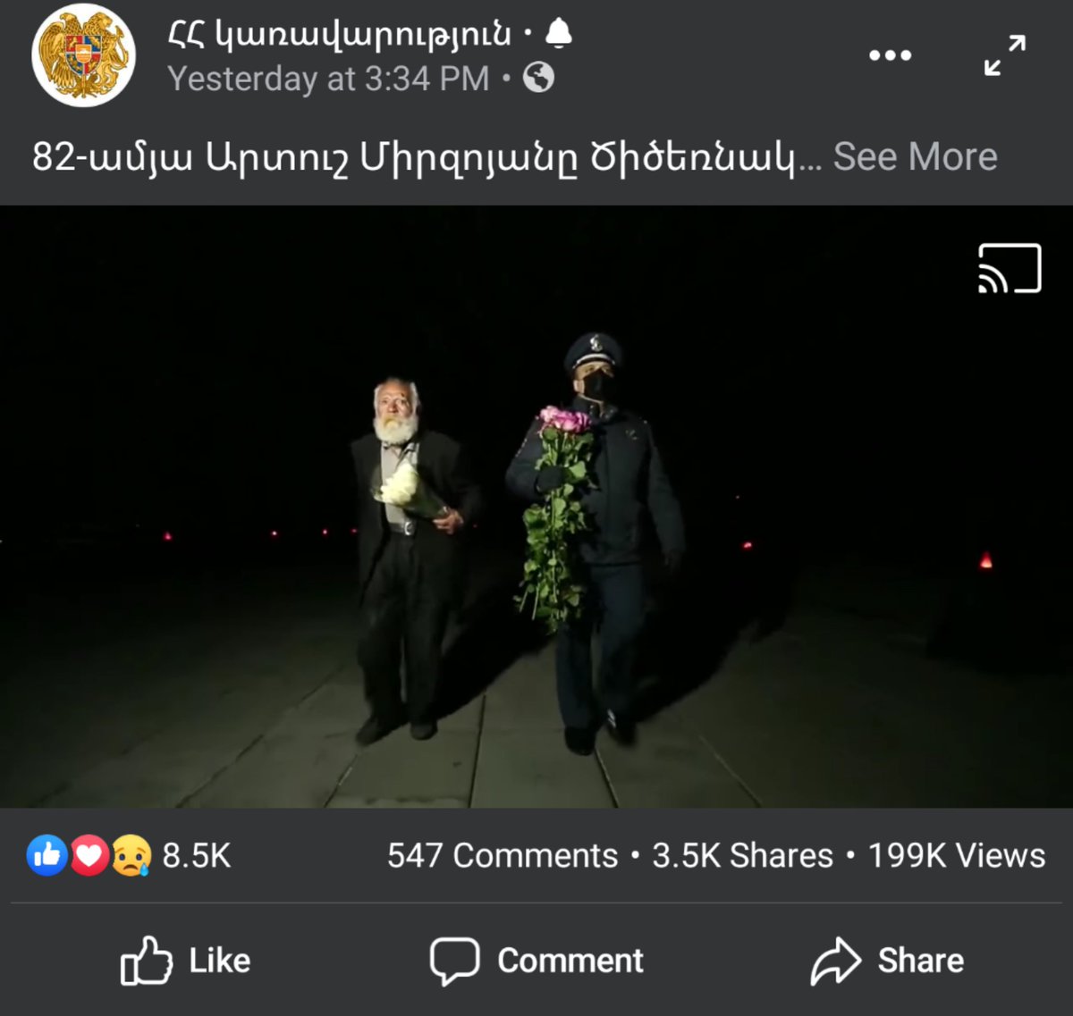 Then miraculously he was found and at 3am on April 25 he was allowed to go up ceremoniously with professional cameras rolling and a choir singing. Imagery shared on govt soc media channels https://www.facebook.com/1378368079150250/posts/2618702875116758/3/