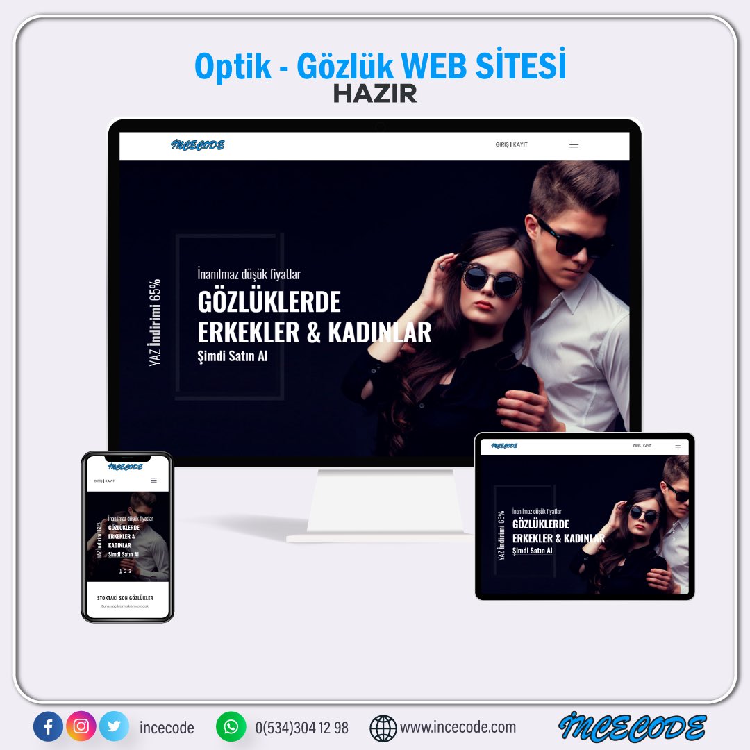 incecode's tweet photo. Gözlükcü web sitesi hazır detaylı incelemek için, 🔍🔍https://t.co/2NuhRcK2Y4
💵💵Fiyat teklifinde bulunabilirsiniz.
📞📞0(534)304 12 98
#webdesign #gozluksitesi #websayfasi #websayfasi #webtasarimi https://t.co/2sY1AOQuvV