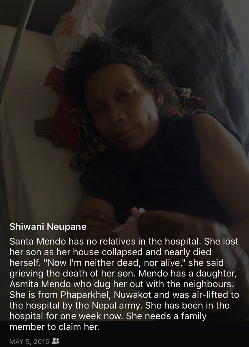 Santa Mendo in Bir Hospital. “I’m neither dead, nor alive,” she said, grieving the death of her son.