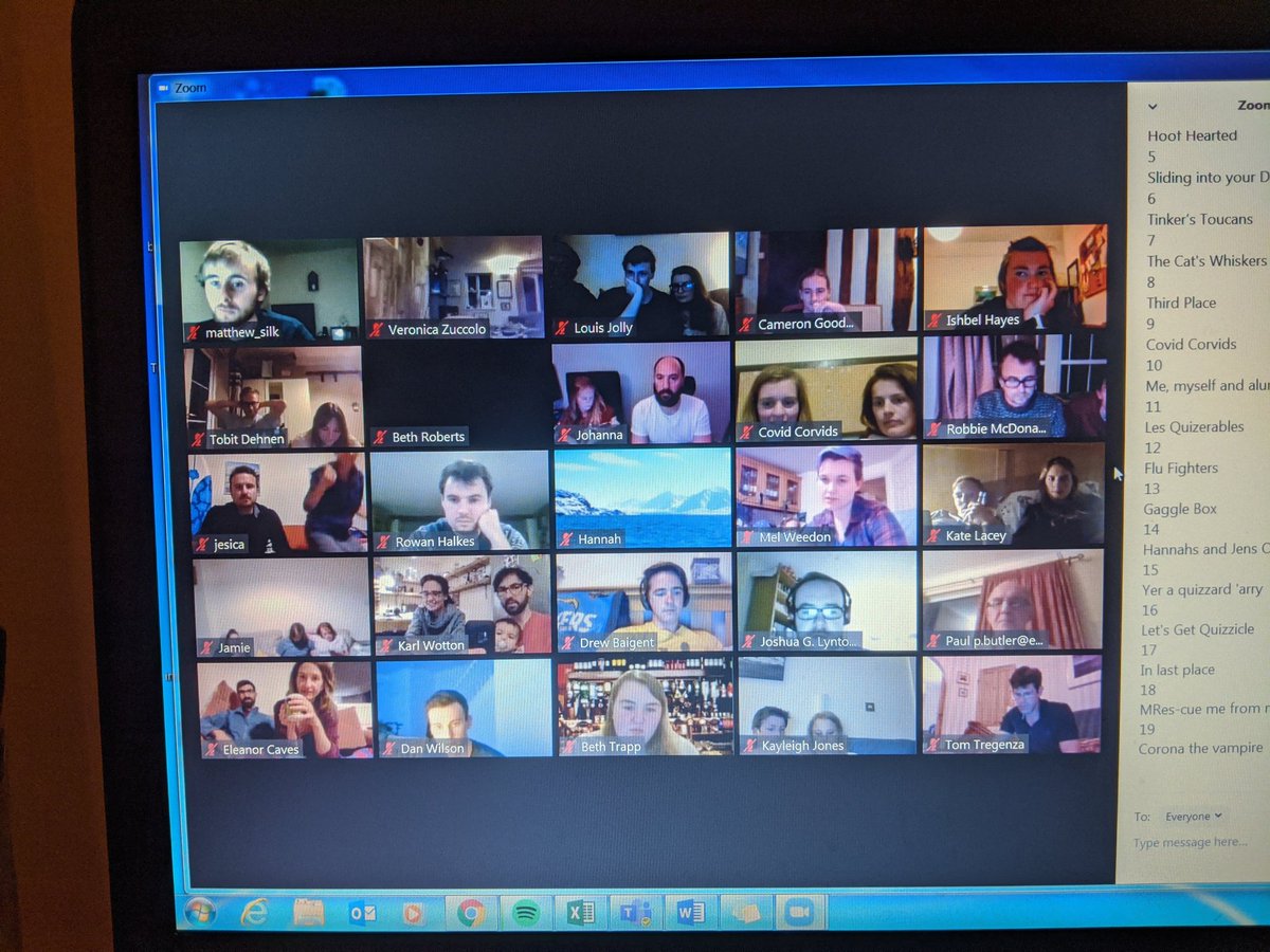 EveJTucker's tweet photo. CLES Quarantine Quiz number 2!! 19 teams from the UK all the way to the Galapagos. Thanks @Christophe_Patt for the great questions and hosting! 🍻 https://t.co/yuqGKGv5G6
