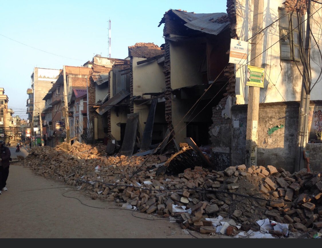 A view of Kathmandu in the aftermath of the earthquake. I don’t remember where I took this but this was a common sight