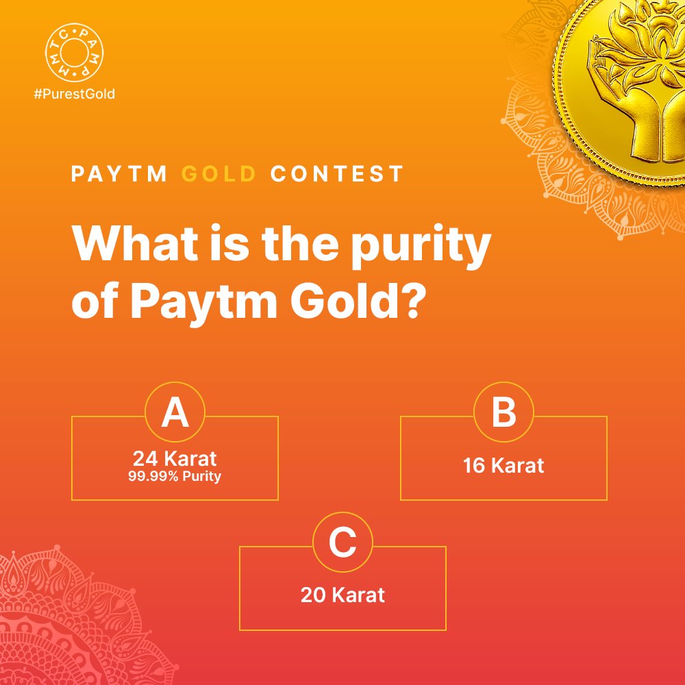 Paytm's tweet image. Ready for Question 2?

Answer → Retweet → Win #PaytmGold ✨