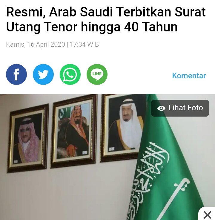 Kekayaan Arab Saudi nih gak ada seujung kuku nya Indonesia, dari Devisa haji nya di atas Triliunan, Kilang minyaknya bisa buat Gedung tembus langit 1km Tapi Kena pandemi virus hanya 2 bulan hutang 40tahun, Hidup Indonesia cuma mundur Hutang setahun.