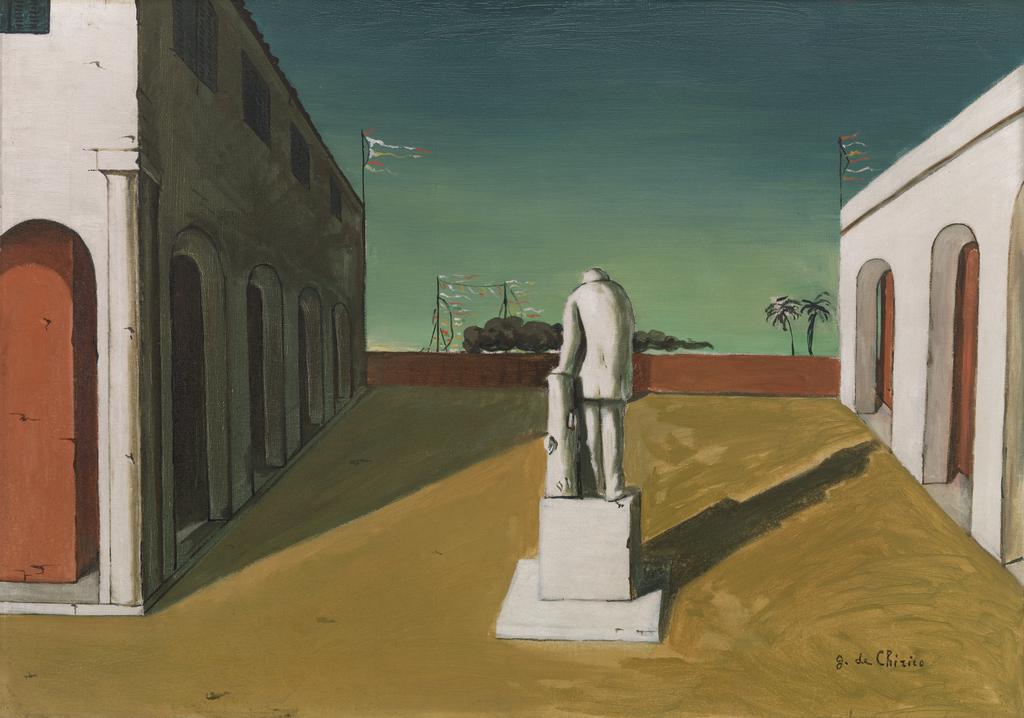 10/ The Arrival, by Giorgio de Chirico (1913). De Chirco is the go-to guy when it comes to painted dreams. The Surrealists loved his empty piazzas and puffing trains. What he really pinned down brilliantly is that sense of frightening isolation - no one there, except you.
