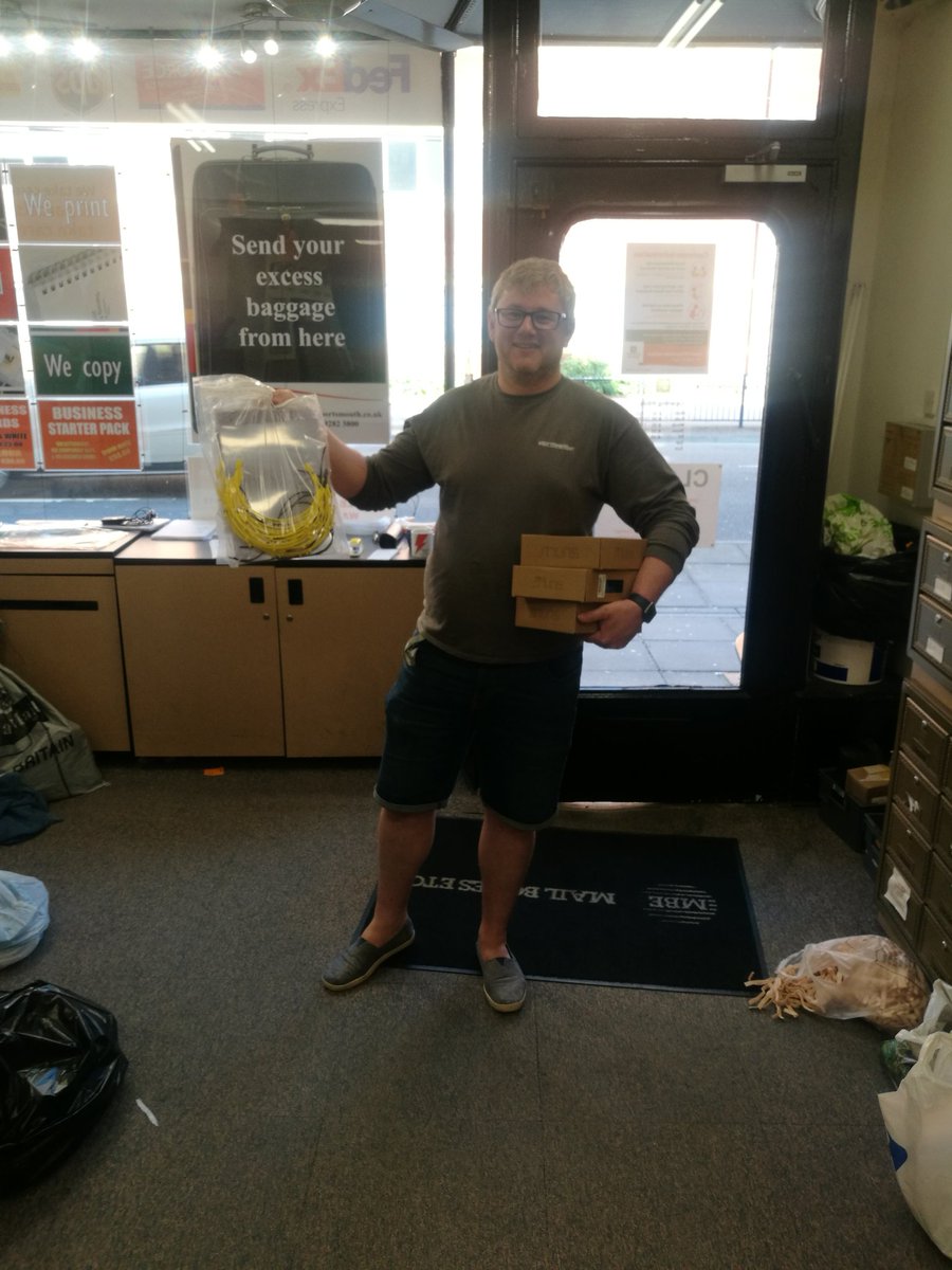 Our efforts have opened doors to wonderful people &amp; companies all volunteering their time, skills and expertise to support our production and delivery with rising demand for our #faceVisors. 

Thanks to Ashley from Velocetec #Portsmouth who made his first appearance at HQ 👍