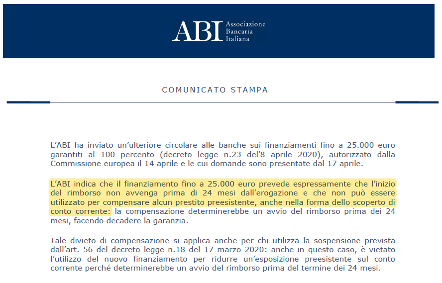 cloud_finance's tweet image. 📑 𝗖𝗶𝗿𝗰𝗼𝗹𝗮𝗿𝗲 𝗔𝗕𝗜 𝟮𝟰 𝗮𝗽𝗿𝗶𝗹𝗲
𝗜𝗹 𝗳𝗶𝗻𝗮𝗻𝘇𝗶𝗮𝗺𝗲𝗻𝘁𝗼 𝗱𝗲𝗶 𝟮𝟱.𝟬𝟬𝟬 𝗲𝘂𝗿𝗼 𝗻𝗼𝗻 𝗽𝘂𝗼̀ 𝗲𝘀𝘀𝗲𝗿𝗲 𝘂𝘁𝗶𝗹𝗶𝘇𝘇𝗮𝘁𝗼 𝗽𝗲𝗿 𝗰𝗼𝗺𝗽𝗲𝗻𝘀𝗮𝗿𝗲 𝗮𝗹𝗰𝘂𝗻 𝗽𝗿𝗲𝘀𝘁𝗶𝘁𝗼 𝗽𝗿𝗲𝗲𝘀𝗶𝘀𝘁𝗲𝗻𝘁𝗲
📥 Link al PDF: bit.ly/2VBaTfF