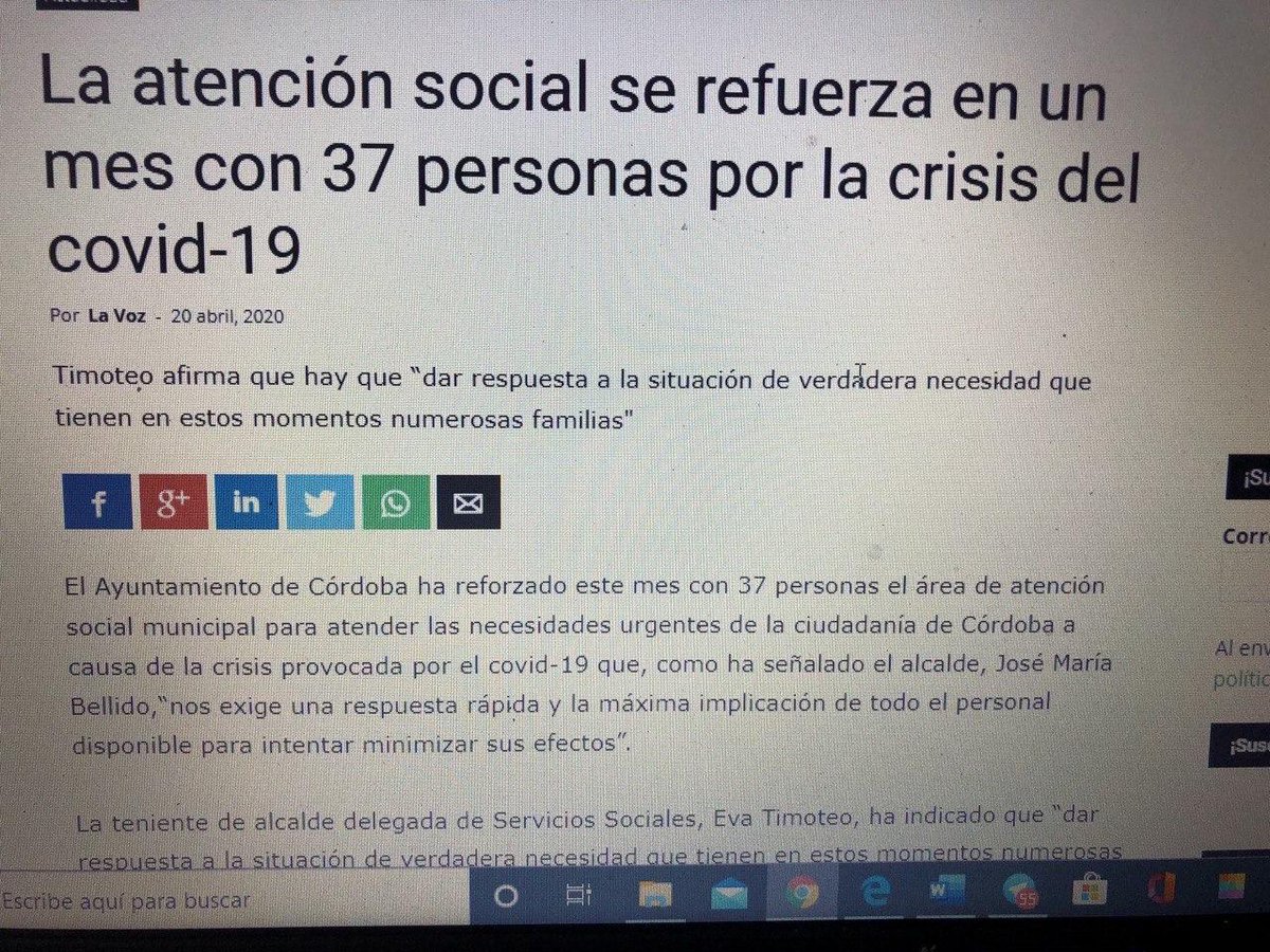 ppcordobayto's tweet photo. 👉¿Cuál ha sido la respuesta del gobierno de @jmbellidoroche ante esta crisis sanitaria y social provocada por el #Coronavirus? Refuerzo inmediato del personal y recursos en Servicios Sociales y actuación urgente con el @balimentos para miles de familias en #CórdobaEsp https://t.co/bMDgw0labm