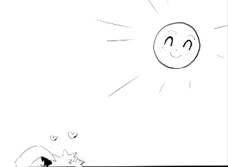 見守るデク太陽 