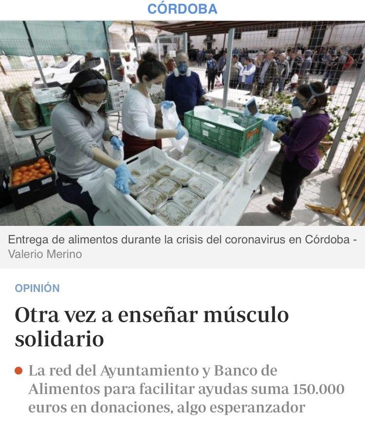 ppcordobayto's tweet photo. 👉¿Cuál ha sido la respuesta del gobierno de @jmbellidoroche ante esta crisis sanitaria y social provocada por el #Coronavirus? Refuerzo inmediato del personal y recursos en Servicios Sociales y actuación urgente con el @balimentos para miles de familias en #CórdobaEsp https://t.co/bMDgw0labm