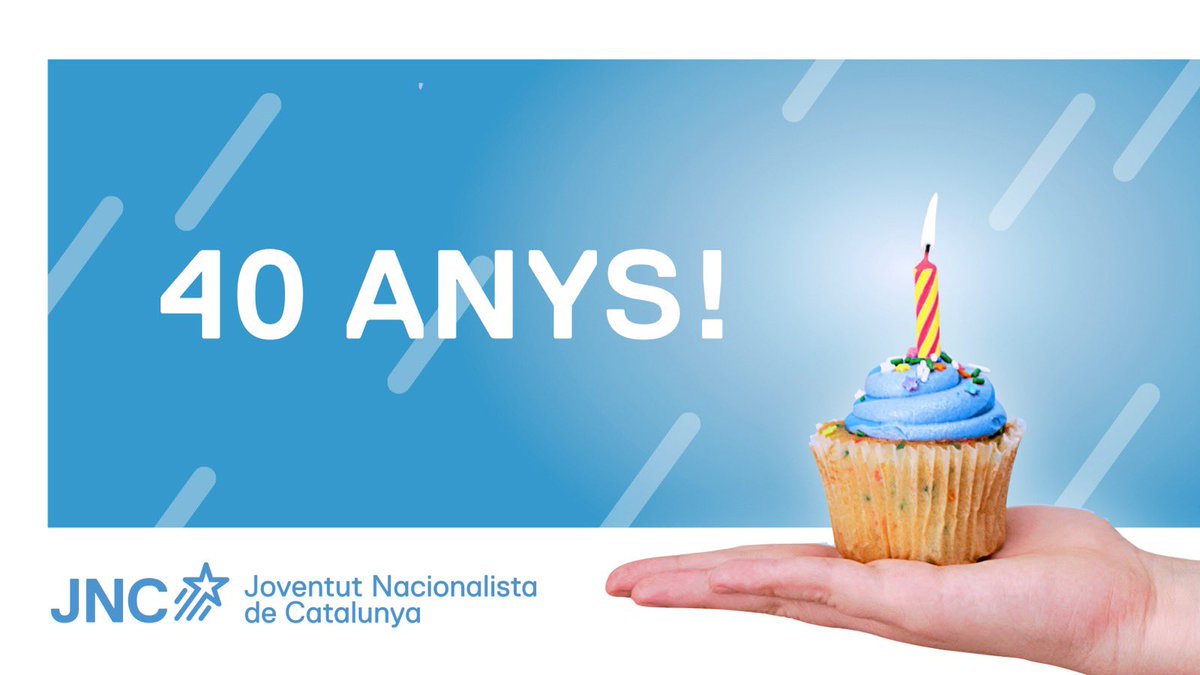 JNCatalunya's tweet photo. 4️⃣0️⃣🎂 Avui fa 40 anys es fundava la JNC a Platja d’Aro. Aquesta organització ha estat peça clau en la política catalana gràcies al compromís de tants i tantes militants que han passat per la nostra escola de patriotes. 

🥳 Per molts anys més. Gràcies a tots! #JNC40Anys https://t.co/epTgU4cstC