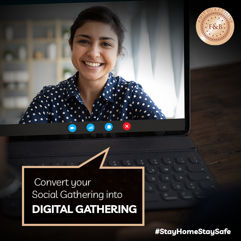 FNBIndia's tweet photo. It's time to connect virtually and avoid gatherings. FnB India requests everyone to stay at home to stay safe.

#FnBIndia #CateringService #Coronavirus #COVID19 #Lockdown #StayHomeStaySafe #StayHome https://t.co/iRjPqyhS7K