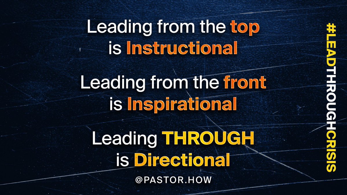 seowhow's tweet photo. Crisis Leadership differs from Peacetime Leadership. Leading Through is Crisis Leadership. It’s Directional & a roll-up-your-sleeves, lead-by-example, hold-on-to-my-hand kind of leadership. This is the time for the Shepherd, not the orator or the commander. #LeadThroughCrisis https://t.co/Ratyfbq1a6