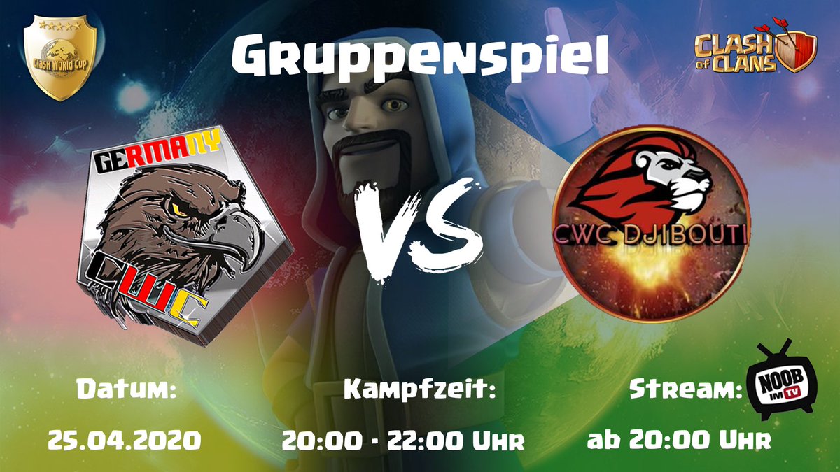 CWC Germany (@cwcgermany) on Twitter photo Guten Tag liebe Clasher,
Steht ihr vor dem heißen Grill??? Genießt ihr das heiße Wetter??? Dann seid ihr schon mal gut eingestimmt, denn heute Abend geht es auch heiß her:
Deutschland spielt gegen Djibouti
<a href="/ClashOfClansDE1/">Clash of Clans DE</a> Guten Tag liebe Clasher,
Steht ihr vor dem heißen Grill??? Genießt ihr das heiße Wetter??? Dann seid ihr schon mal gut eingestimmt, denn heute Abend geht es auch heiß her:
Deutschland spielt gegen Djibouti
<a href="/ClashOfClansDE1/">Clash of Clans DE</a>