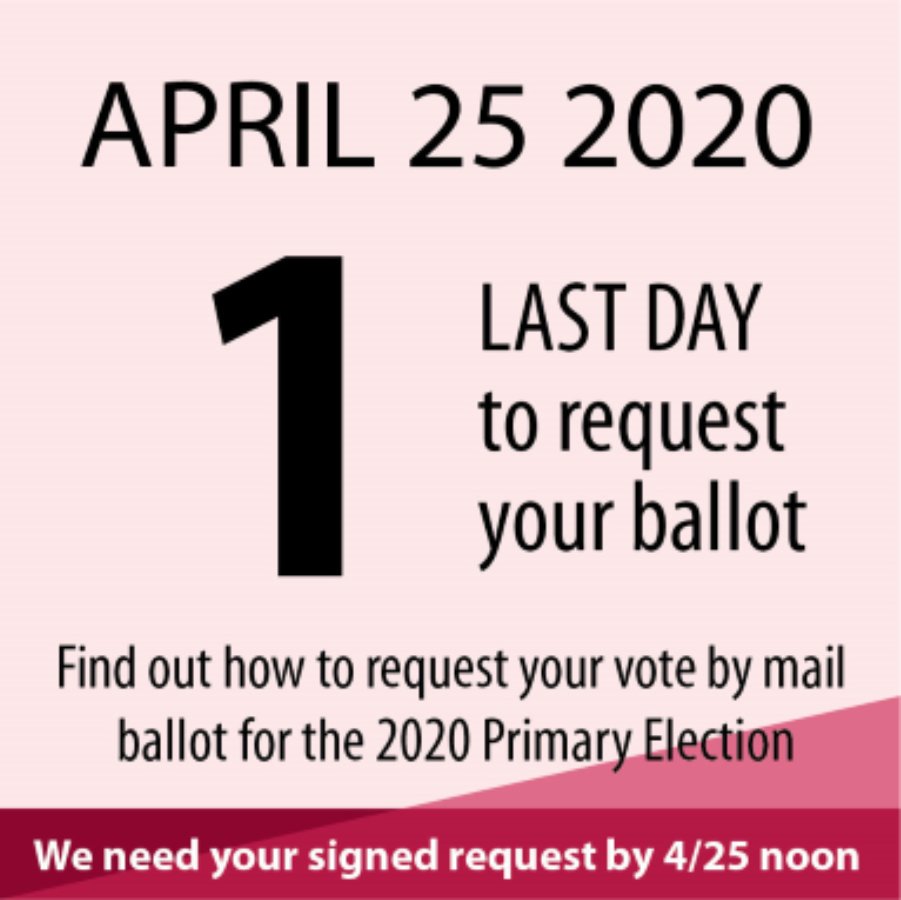 Drop off your absentee app or request letter by NOON TODAY in our secure drop box. Board of Elections 4700 Smith Rd Cinti OH 45212 (print form ow.ly/eyUl50zlRPM) (write letter ow.ly/xRkS50zlRPN)(get form at Kroger’s ow.ly/jE1750zlRPL <a href="/HamiltonCntyOH/">Hamilton County, OH</a>