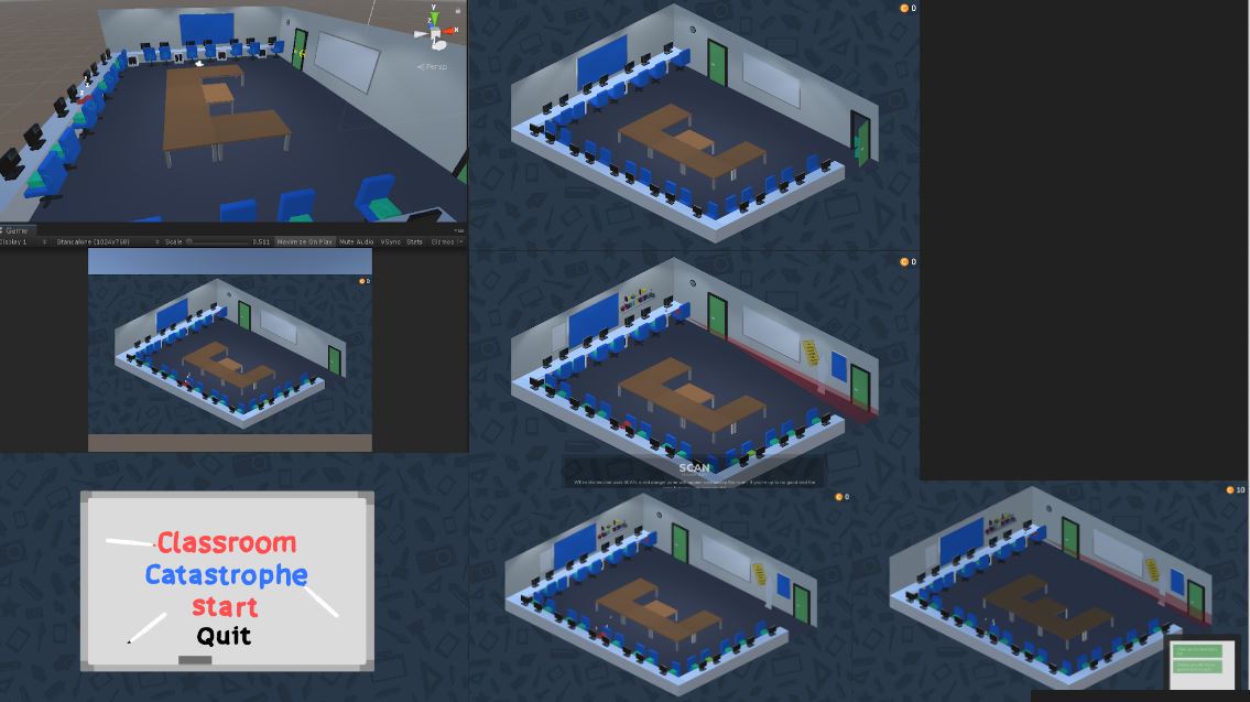 SatrinaSharpe's tweet photo. Not posted in ages! A lots been happening, but heres a few screenshots of the progress of the game for our Project 2 (Classroom Catastrophe,Dare Zone) in Game design for the #screenshotsaturday  #gamedev #indiedev #gamedesign #level3notdegree https://t.co/SDbD4rdB7e