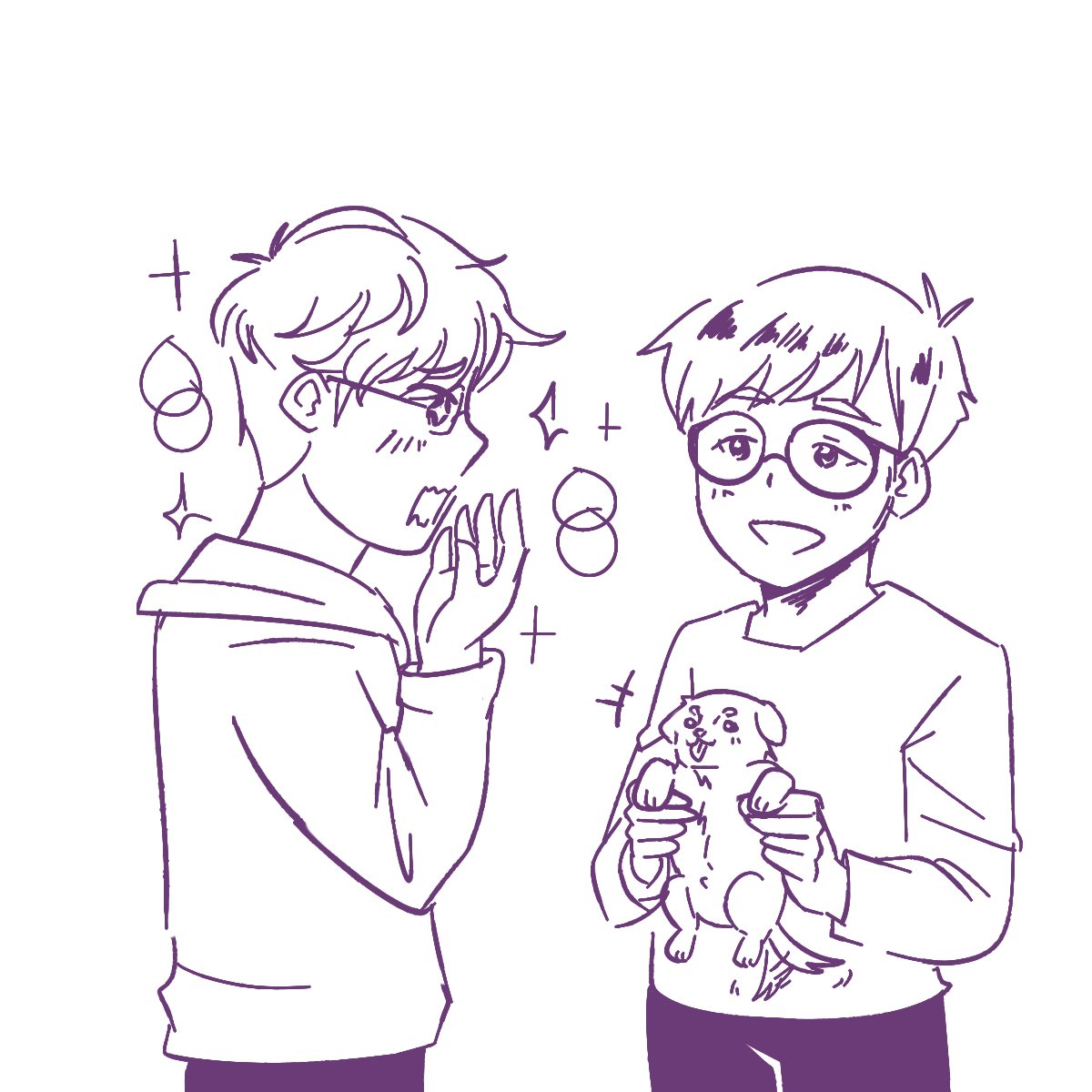 TwoSet with a puppysry idk how to draw animals LOL