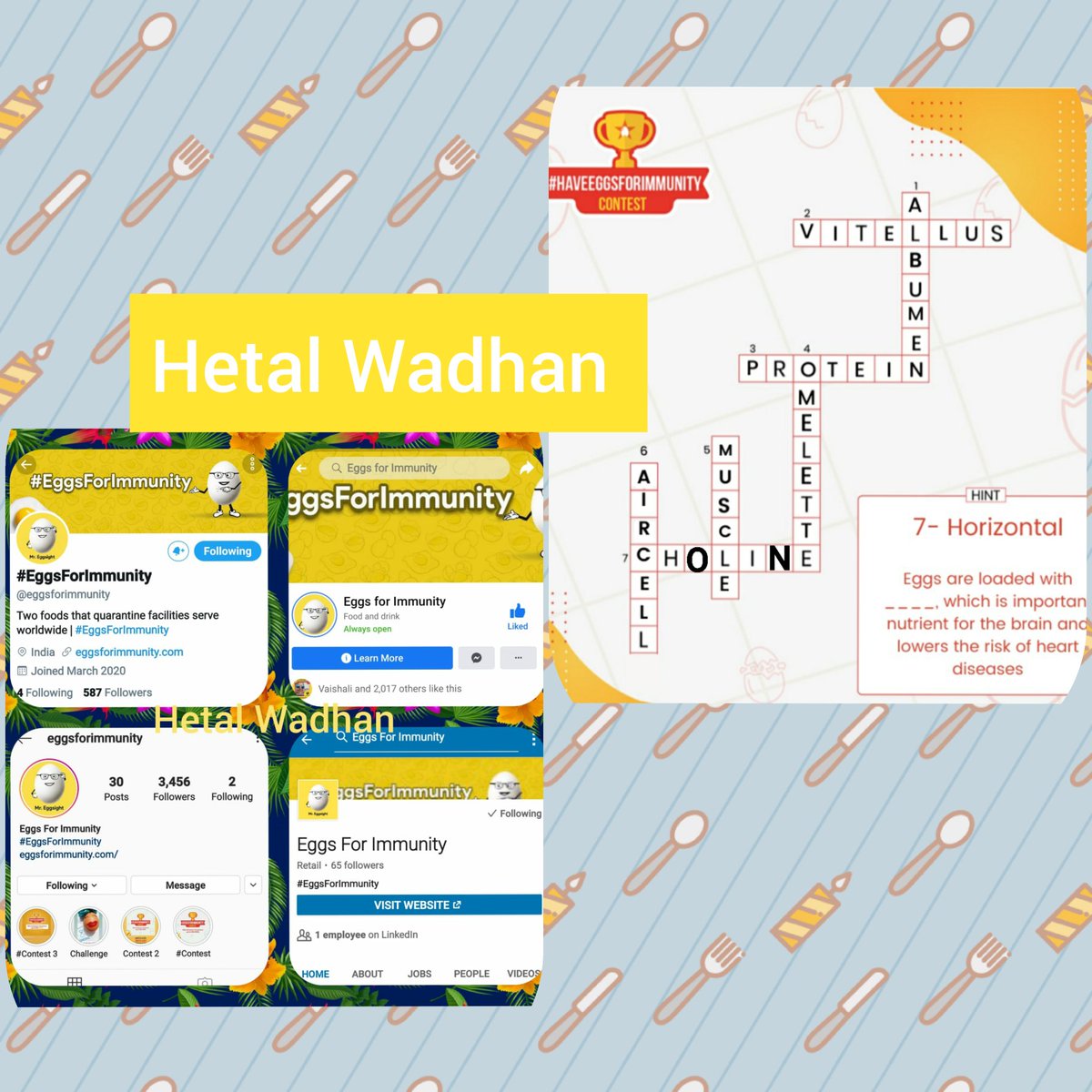 HetalWadhan's tweet image. Answer (7) ➡️ CHOLINE 

♥️ @eggsforimmunity ♥️
#EggsForImmunity 
#HaveEggsForImmunity 

TAGGING 
@WadhanN 
@mehra_pammi 
@HridyaW 
@skalsi394  
@WadhanHaiyu