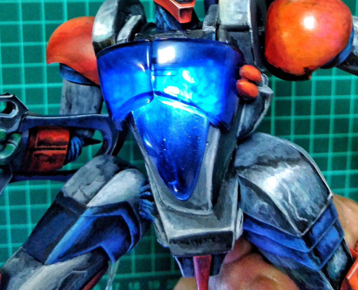 ndgegadmu's tweet photo. #聖戦士ダンバイン
#旧キット 
1/48ビルバイン進捗。
開田先生のビルバインの元絵は筆の勢いを感じる、荒々しいタッチだけど繊細。
なもんで模写する側としては難しい😅
血管なのか？骨の質感か？はたまた雷の反射なのか？先生は一体どう想いを込めて描かれたのか、そんな事を想像しながらやってます。 https://t.co/y7k4Doy3gq