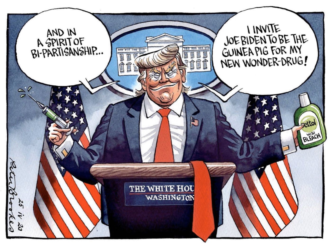 Трамп и Байден карикатура