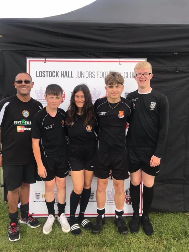 Lostock_HallJFC's tweet photo. Today would have been the start of the Don't X The Line National REFspect awareness campaign.

Here are a couple of images in support of the referees in grassroots football.

Thanks to all our referees!
#DXTL #NoRefNoGame
#REFspect 

Stay Safe! 🌈⚽️🟥🟡👍 https://t.co/6TRFZSAQjU