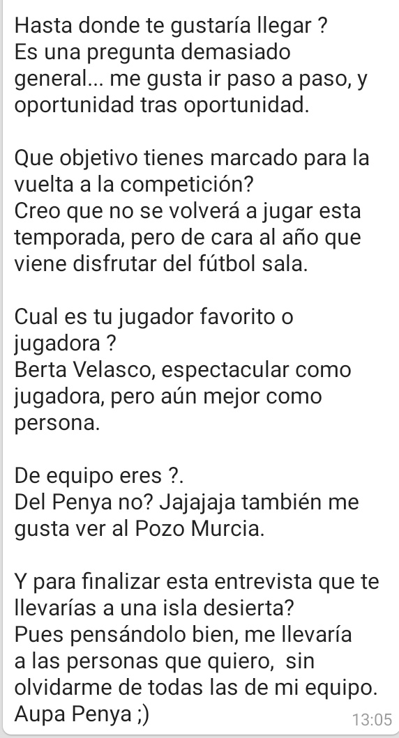 Entrevista a la jugadora del @PenyaEsplugues <a href="/martita_ga7/">Marta González Álamos</a> parte :2