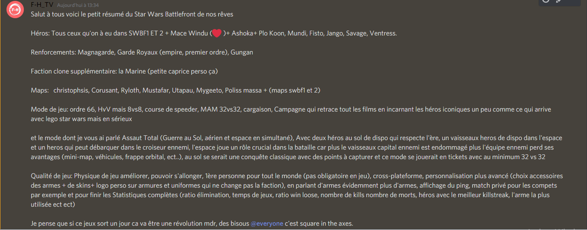 _FHTV's tweet photo. voici le résumé du jeux battlefront de nos rêves #SWBF3 https://t.co/NYRLaRKoYA