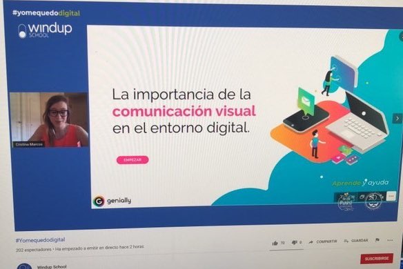CrisMarcos10's tweet photo. Gracias a todxs lxs que habéis escuchado mi charla sobre #comunicacionvisual! 

Un abrazo virtual para todxs y a seguir disfrutando de este eventazo #Yomequedodigital de @WindupSchool @BancosolOficial @UnaManoEcuador https://t.co/k8s3CCvkfD