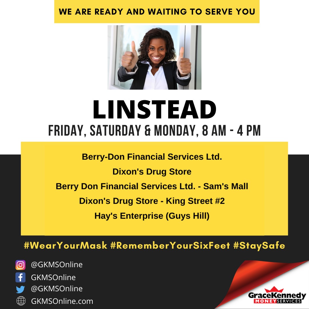 GKMSOnline's tweet photo. It's Saturday & another day for shopping in St. Catherine. All our locations across the parish will be open. So do come #PayBills #CollectMoneyTransfer #ChangeYourForeignExchange. Make sure to #WearAMask #Stand6ftApart #StaySafe #WeCare https://t.co/XqdEbLNiHZ