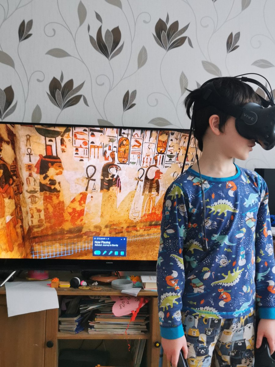 katie_clem's tweet photo. #vivevr
#Egyptiantomb
Absolutely loved this today, we've explored an Egyptian tomb with the VR headset. So interesting. https://t.co/cpSYoz7Ox0