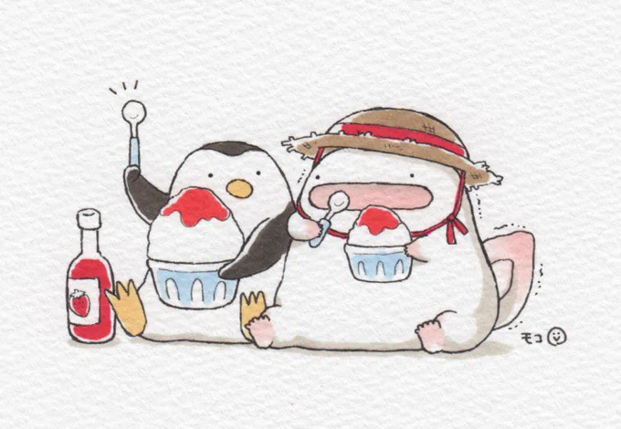 オオサンショウウオ、ひんやり友だち。 #世界ペンギンデー #ペンギンの日 
