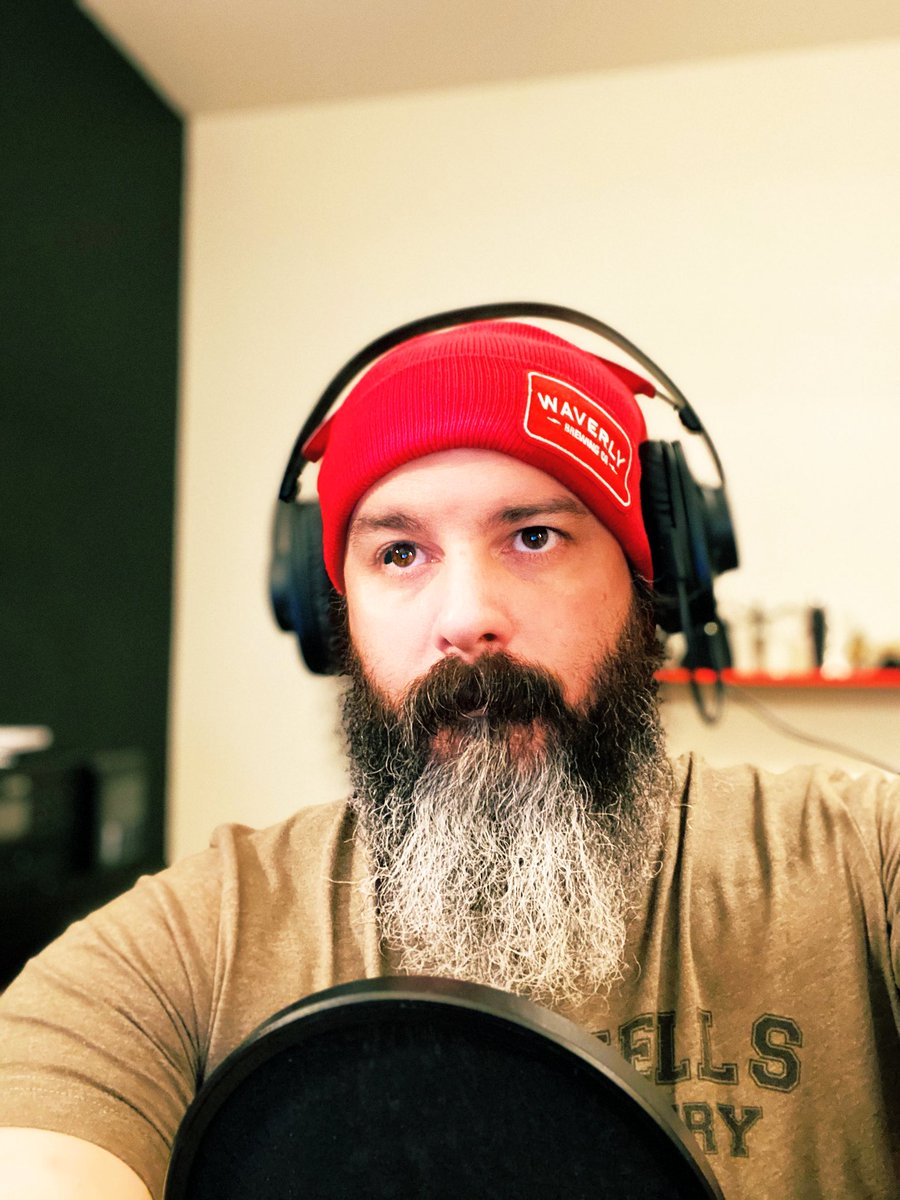 ErikFrankhouse's tweet photo. Recording Behind the Seal. The GM after thoughts and preparation for #ShadowoftheArena for @WizardsCouch #gaming #sotdl #RPG https://t.co/cXeoy5B0Na